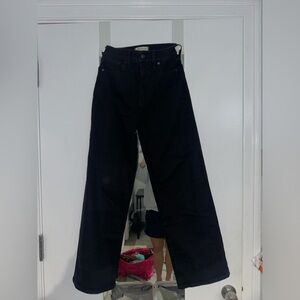 Madewell the perfect vintage wide leg jean in black rinse